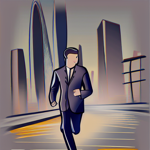 Stable diffusion man running