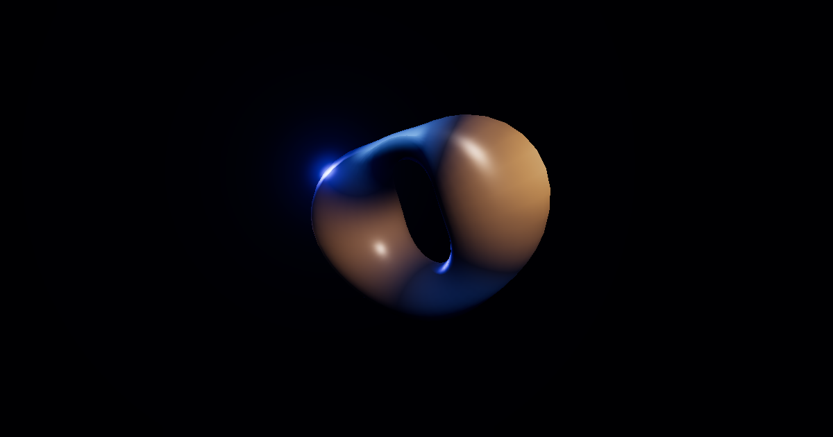 A torus displaced along its Laplacian eigenmodes